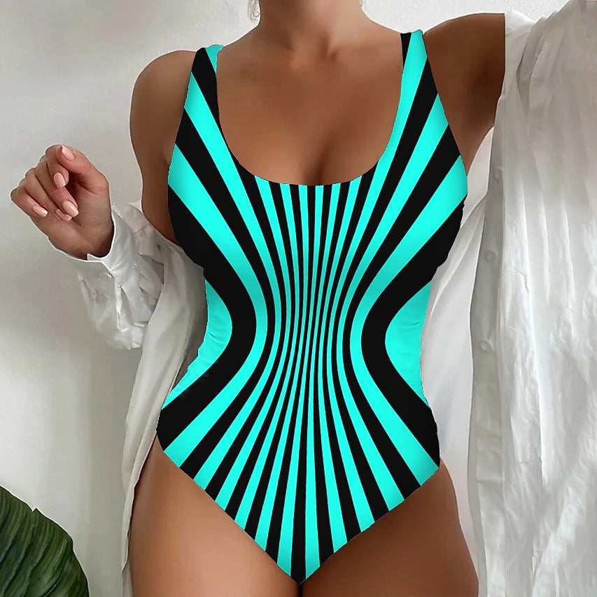 🥰【Ostatni dzień – obniżka o 50%】🔥【S~8XL】Wyjątkowe jednoczęściowe stroje kąpielowe w paski