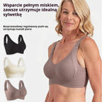 😍【Zestaw 4 szt.】Bezszwowy biustonosz bez fiszbin dla kobiet ❤️【40–95 kg】