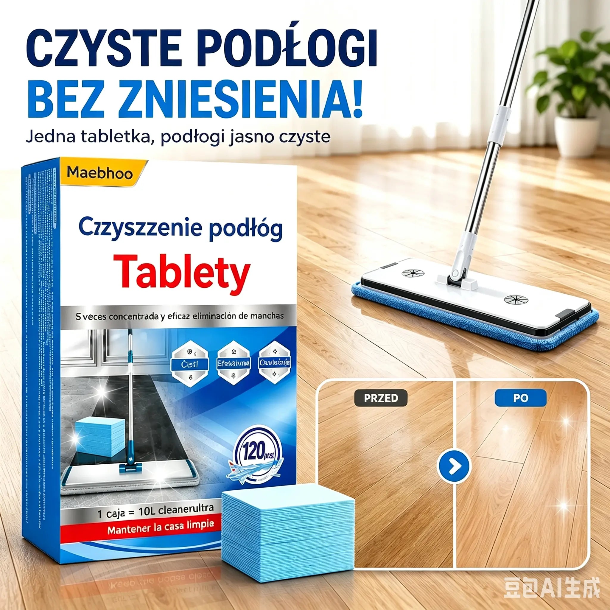 💦🏡【Kup jeden, a drugi dostaniesz gratis】Chusteczki do czyszczenia podłóg rozpuszczalne w wodzie