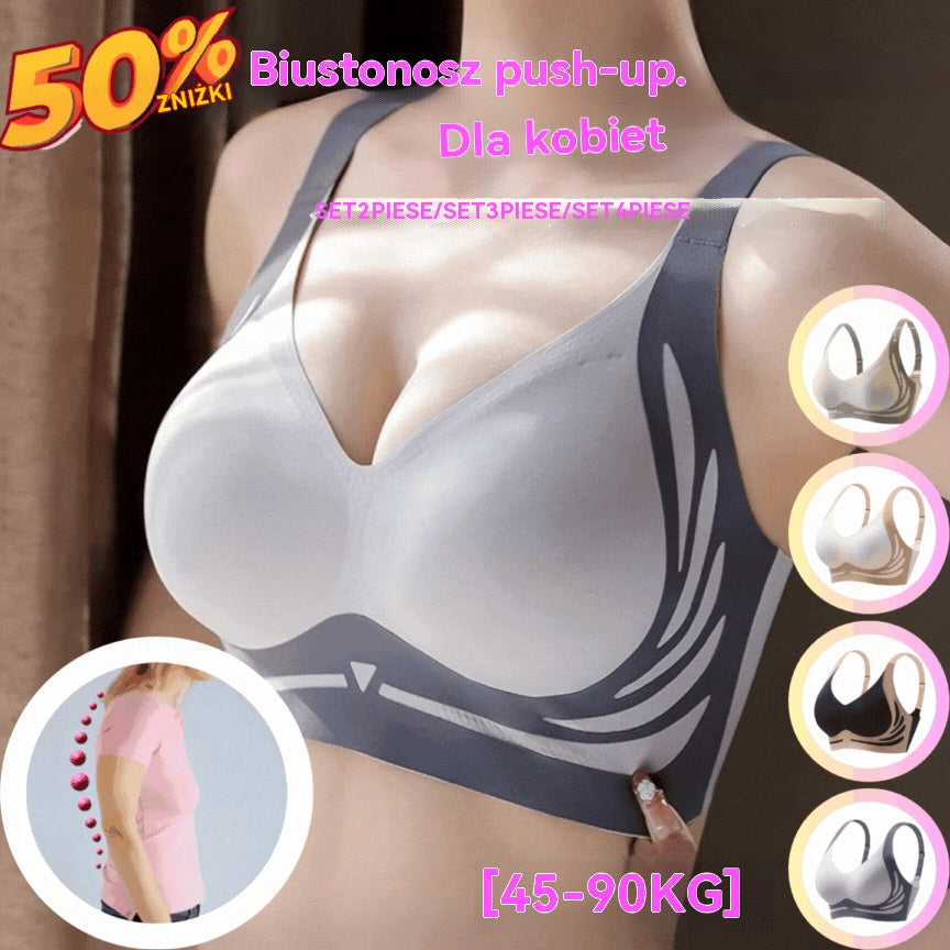 😍【Opakowanie 3 sztuk】Jednoczęściowy biustonosz bez fiszbin dla kobiet❤️【40-85 kg】