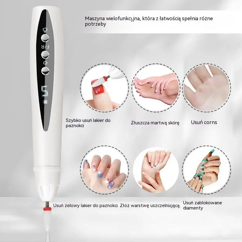 💅✨Przenośna elektryczna szlifierka do paznokci 2 w 1 z lampą UV