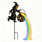🧙‍♀️🎃 Ogrodowy lampion „Kociołek czarownicy” z oświetleniem LED – zachwycająca dekoracja zewnętrzna 🔮✨
