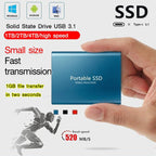 [Mały zewnętrzny dysk SSD] Szybka prędkość transferu, mały rozmiar, lekka konstrukcja, odporna na wstrząsy, stabilna