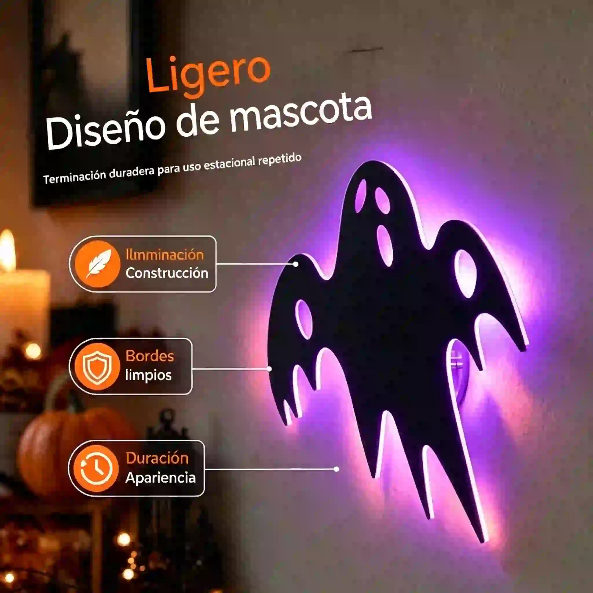 【Zestaw 8 sztuk】🎃🎃 Świecące w ciemności naklejki ścienne na Halloween