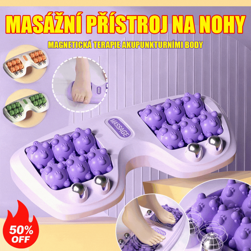 💜🦶 Przenośny podwójny wałek do masażu stóp 💯