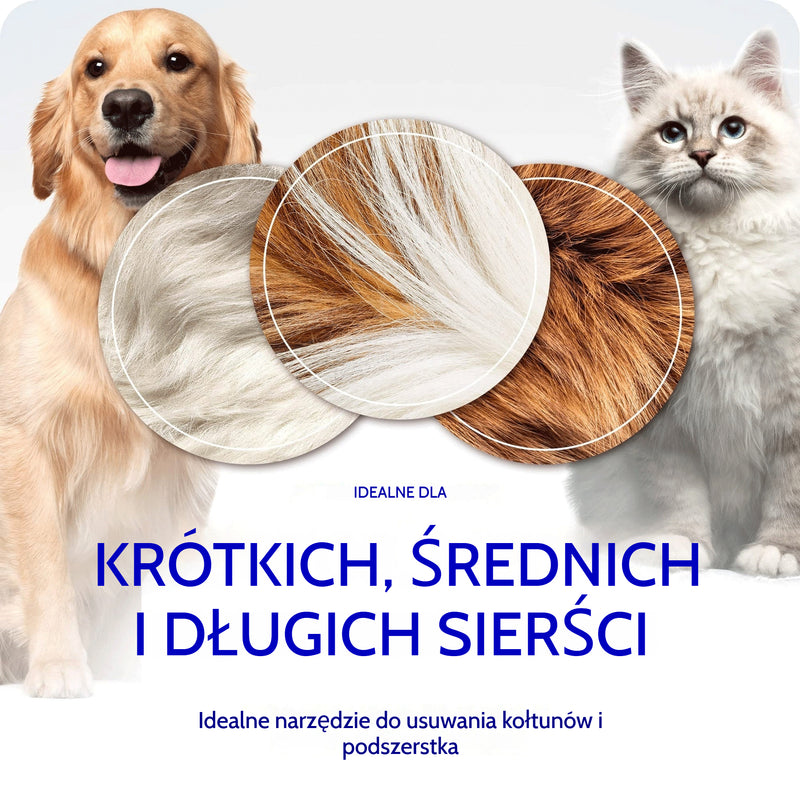 49% OFF 🐾 Profesjonalne narzędzie do usuwania martwego włosa dla psów i kotów: łagodne, skuteczne i dom wolny od włosów ✨💖