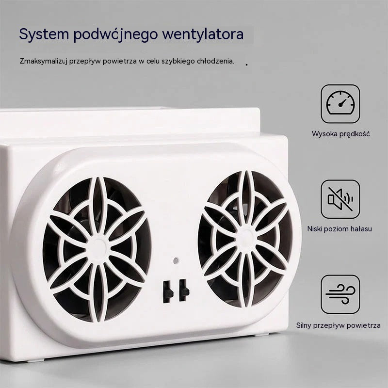 50% taniej 🌀 Wentylator samochodowy zasilany energią słoneczną
