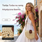 👜 OFERTA LIMITOWANA – 50% ZNIŻKI! ✨ Ręcznie robiona pleciona torebka na ramię w stylu boho z regulowanym paskiem i bardzo lekką konstrukcją ✨