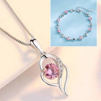 💎✨ Kup 1, drugi GRATIS! 🌊 Zestaw naszyjnika i bransoletki „Serce Oceanu” ze srebra próby 925 💙 Płatność przy odbiorze
