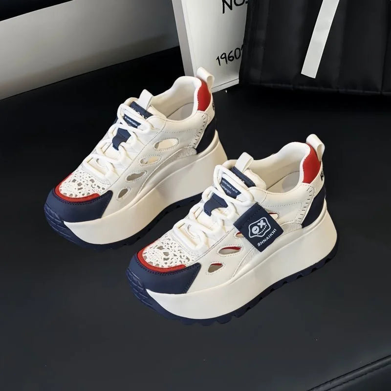 👟Letnie buty na co dzień z perforowanym wzorem i grubą podeszwą – nowoczesne, przewiewne i niezwykle wygodne