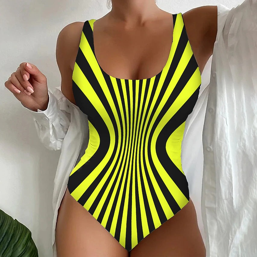 🥰【Ostatni dzień – obniżka o 50%】🔥【S~8XL】Wyjątkowe jednoczęściowe stroje kąpielowe w paski