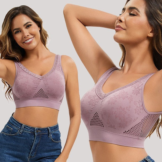 🔥Hit Sprzedaży 【Rabat 50%】👙【40-120 kg】【Zestaw 3 sztuk】✨ Biustonosz koronkowy bez fiszbin z wysokim wsparciem dla kobiet