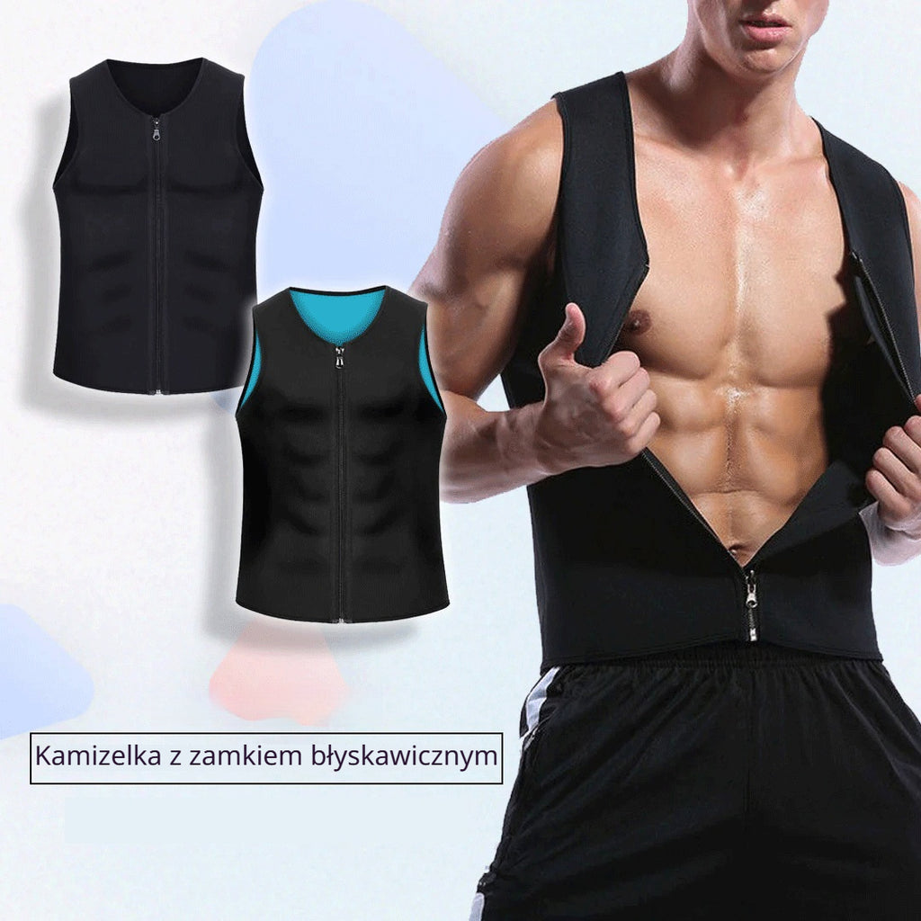 50% OFF 【S-4XL】💪Męska kamizelka modelująca do treningu, intensywne pocenie 🔥, szybkie spalanie tłuszczu ⚡