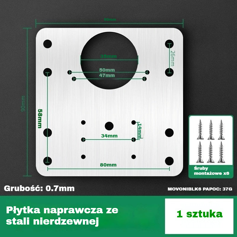 【10 sztuk】Płytka naprawcza ze stali nierdzewnej (bez zawiasu): 10 sztuk
