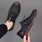 🔥Ograniczona ilość🔥【Rozmiary 39-44】Męskie buty codzienne z pustą podeszwą, wykonane z przewiewnej i antypoślizgowej skóry naturalnej.✨
