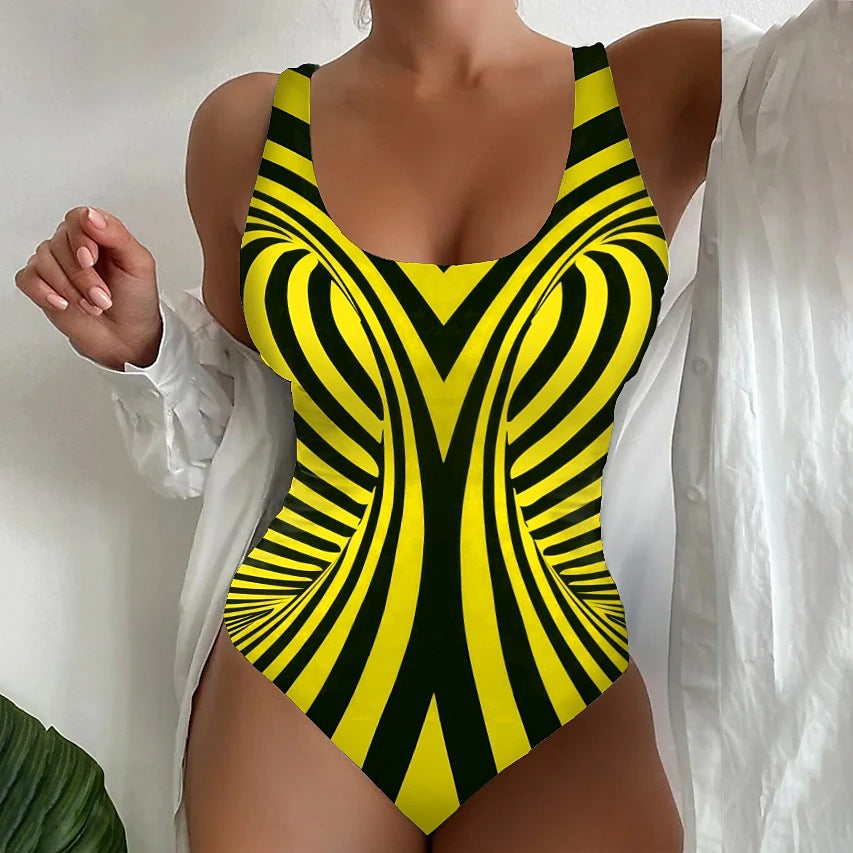 🥰【Ostatni dzień – obniżka o 50%】🔥【S~8XL】Wyjątkowe jednoczęściowe stroje kąpielowe w paski