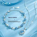 💎✨ Kup 1, drugi GRATIS! 🌊 Zestaw naszyjnika i bransoletki „Serce Oceanu” ze srebra próby 925 💙 Płatność przy odbiorze