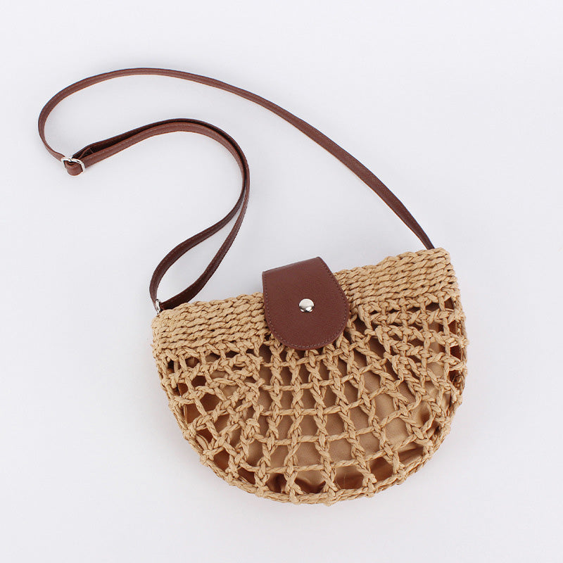 👜 OFERTA LIMITOWANA – 50% ZNIŻKI! ✨ Ręcznie robiona pleciona torebka na ramię w stylu boho z regulowanym paskiem i bardzo lekką konstrukcją ✨