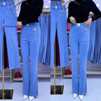 👖【M-4XL】Damskie jeansy z wysokim stanem, elastyczne