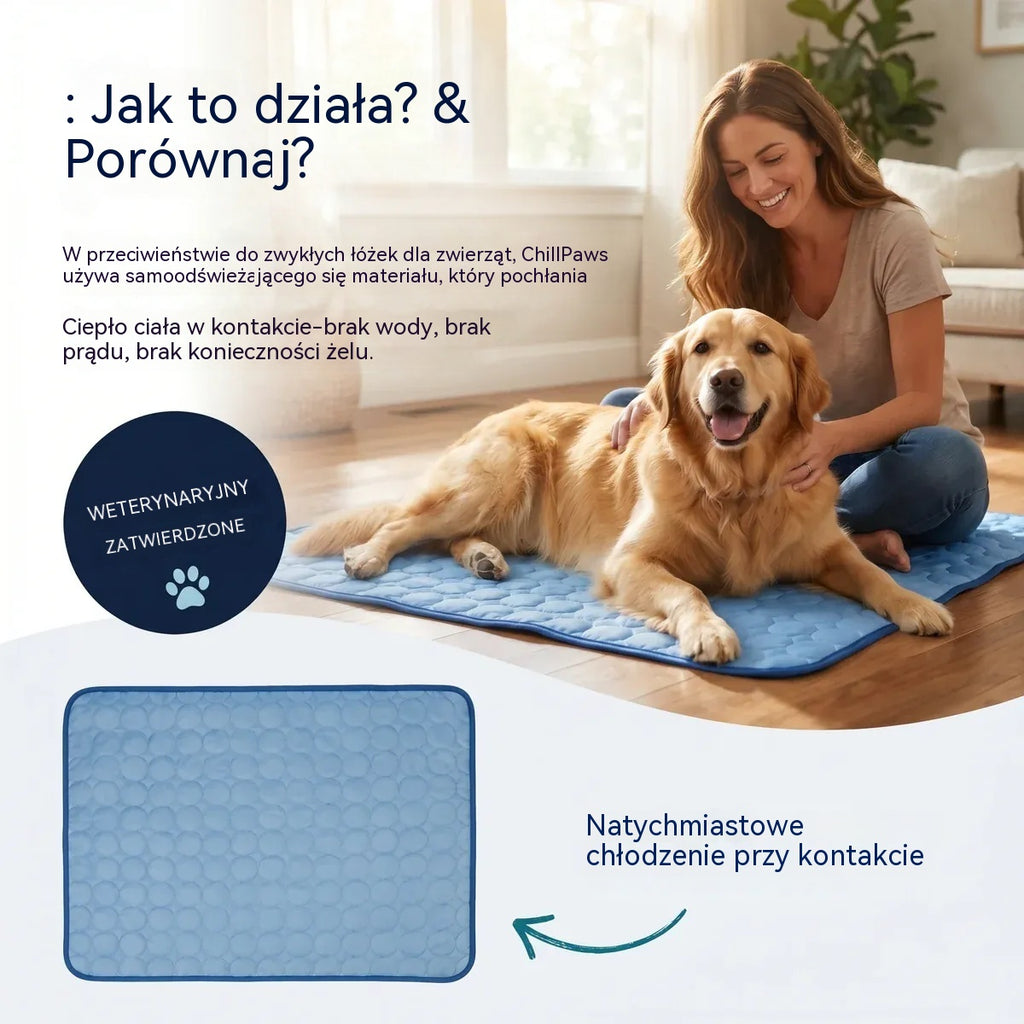 🧊🐶【70 * 55cm】🐱Chłodząca mata dla psa i kota – natychmiastowa ulga w upalne dni lata!