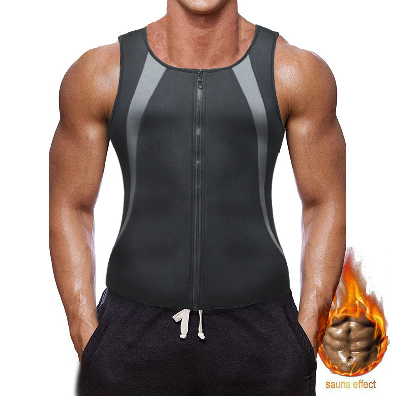 50% OFF 【S-4XL】💪Męska kamizelka modelująca do treningu, intensywne pocenie 🔥, szybkie spalanie tłuszczu ⚡