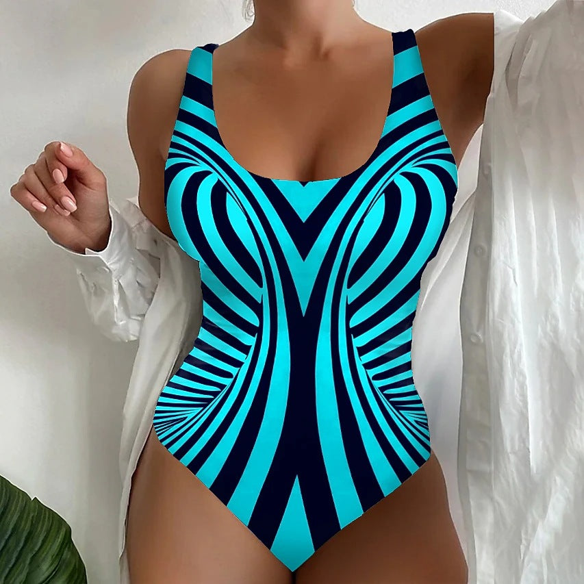 🥰【Ostatni dzień – obniżka o 50%】🔥【S~8XL】Wyjątkowe jednoczęściowe stroje kąpielowe w paski