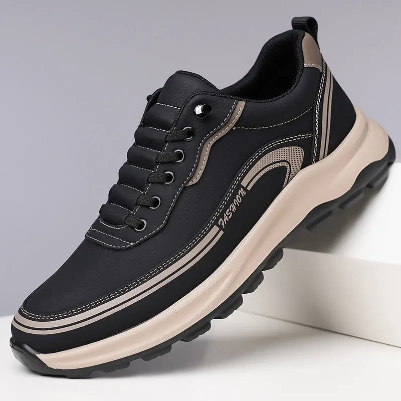 🔥Hit Sprzedaży 【Rabat 50%】👟【39-45】Wodoodporne i odporne na plamy skórzane trampki z miękką i wygodną podeszwą.