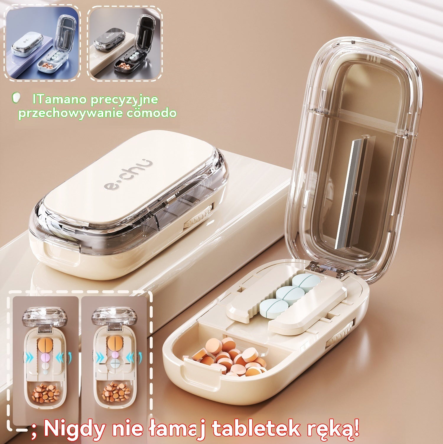 💊【50% OFF !】🧰 Przenośny, hermetyczny i odporny na wilgoć wielofunkcyjny organizer na tabletki