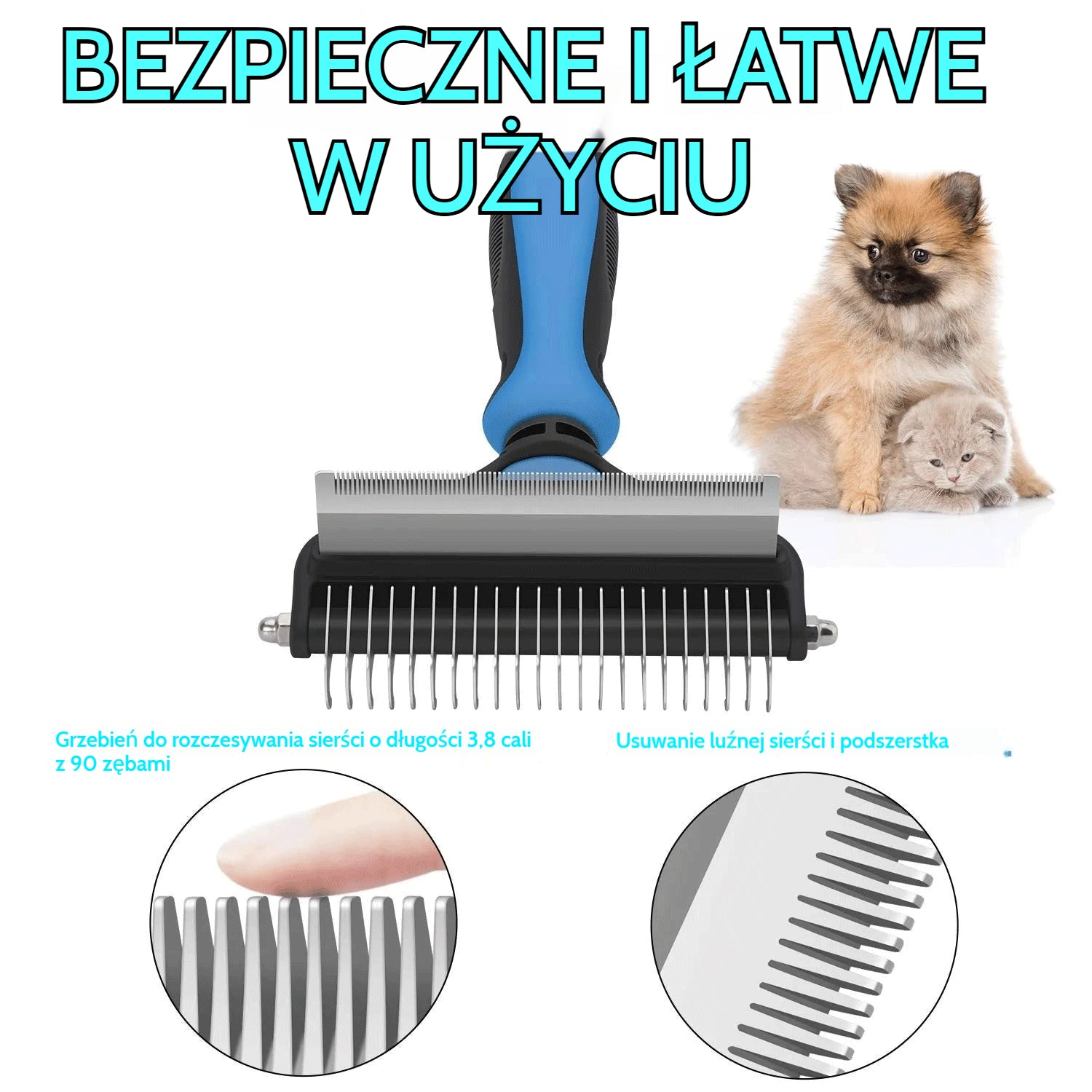 49% OFF 🐾 Profesjonalne narzędzie do usuwania martwego włosa dla psów i kotów: łagodne, skuteczne i dom wolny od włosów ✨💖