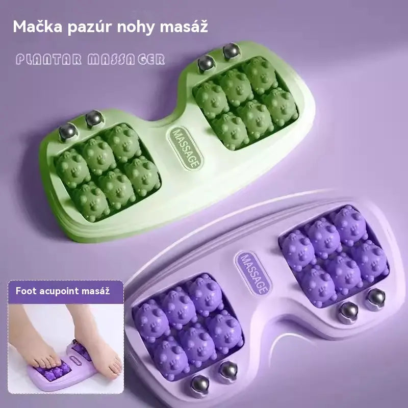 💜🦶 Przenośny podwójny wałek do masażu stóp 💯