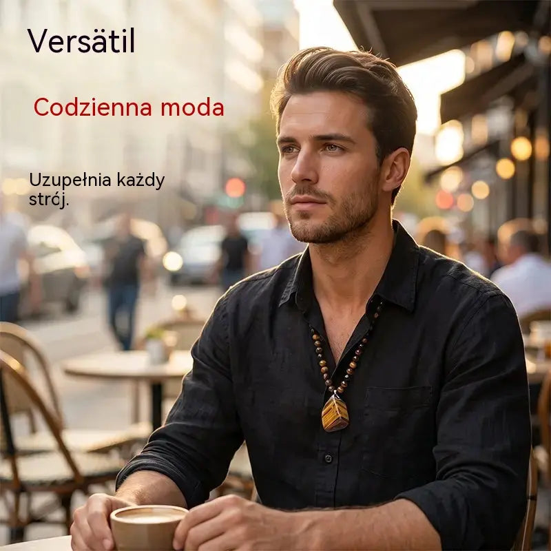 🐯🔥 Oferta ograniczona czasowo: 52% zniżki! Męski naszyjnik z naturalnych koralików tygrysiego oka: ręcznie tkany sznurek, gładko polerowane koraliki, które podkreślą Twój wyjątkowy styl ✨