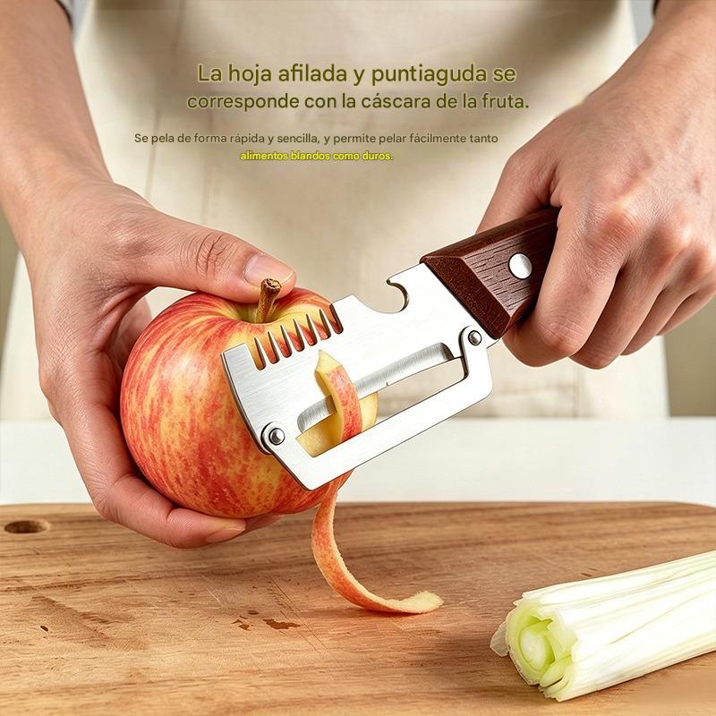 ✅Kup 1, a 1 otrzymasz gratis (2 sztuki) 🧅🔪 Wielofunkcyjny obierak kuchenny 3 w 1: obiera, kroi warzywa, kroi mięso i otwiera butelki! 🔥