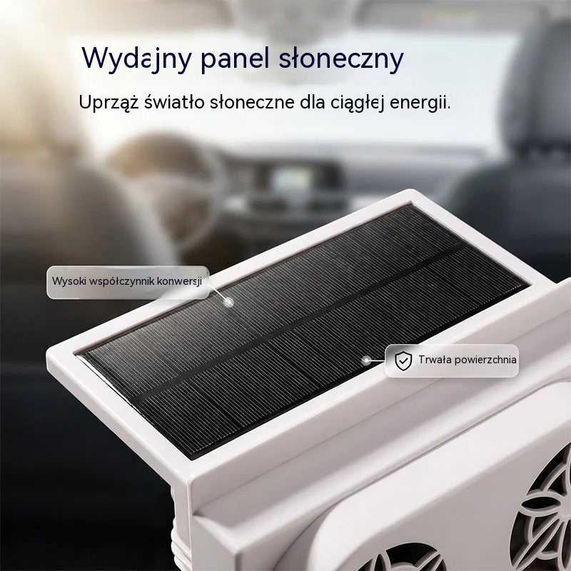 50% taniej 🌀 Wentylator samochodowy zasilany energią słoneczną