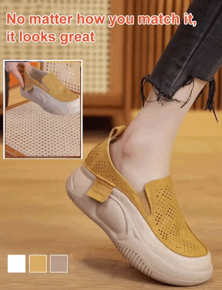 【35-40】Letnie ażurowe buty na koturnie lekkie wygodne